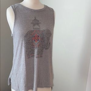 Grey tank top lucky brand
